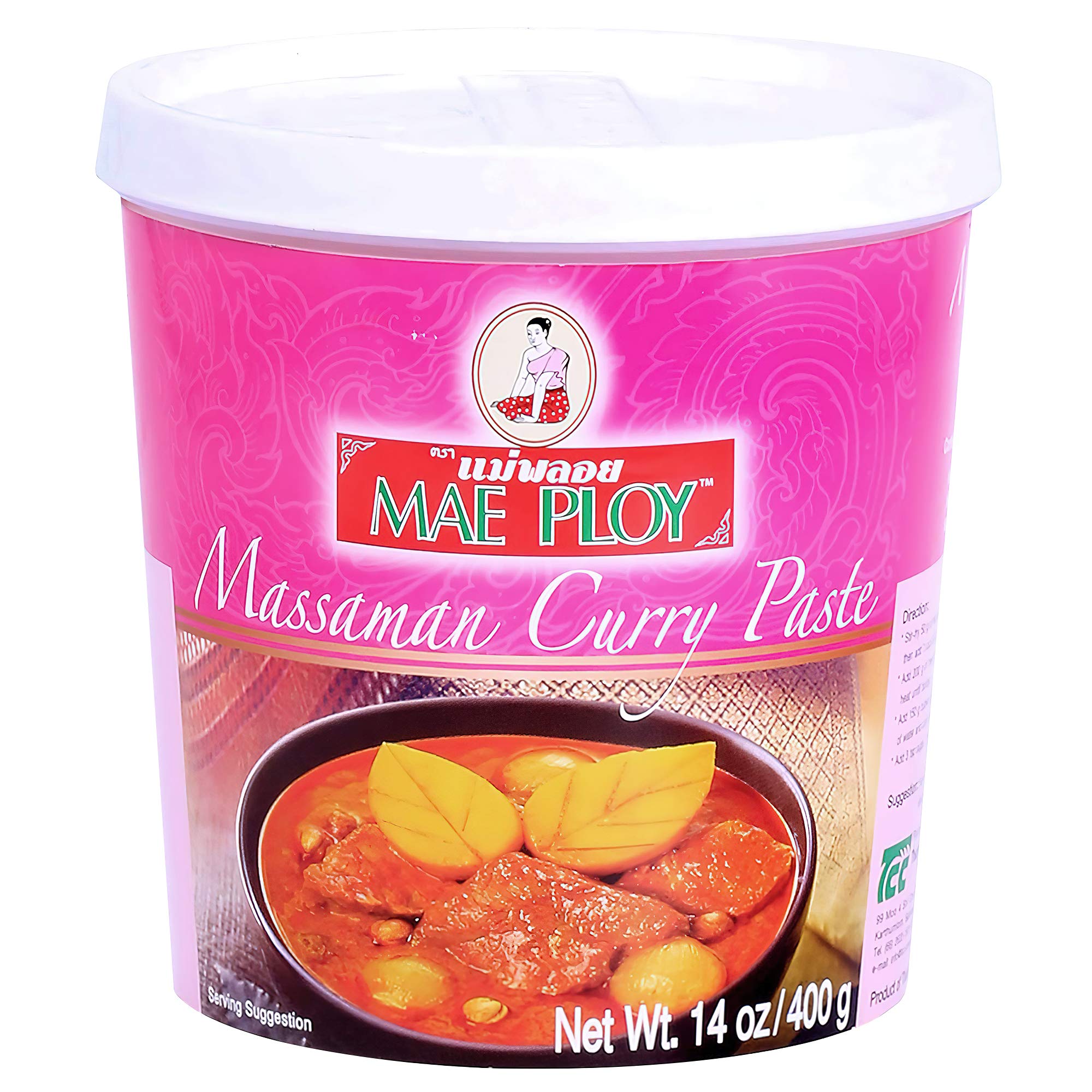 Mae Ploy Massaman Curry Paste Authentic Thai 14 oz Aromatic Blend of Herbs and Spices